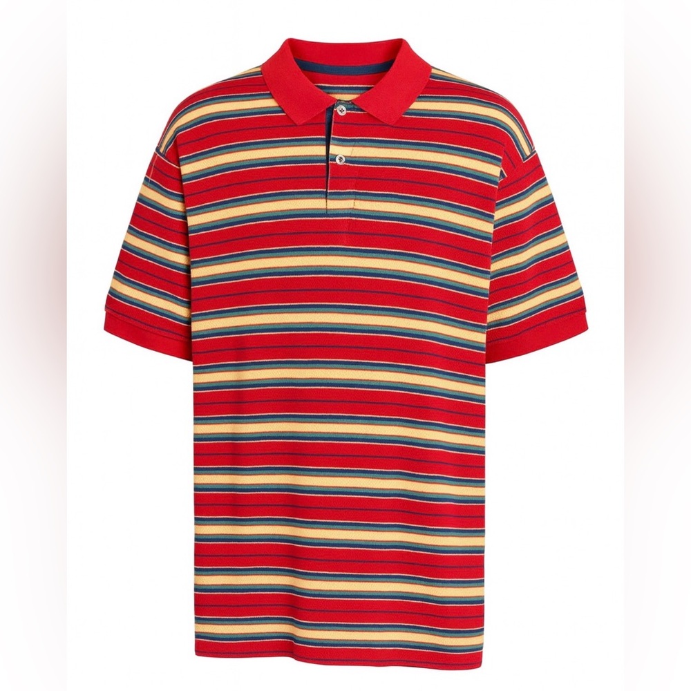 Vintage LL Bean Striped Polo Shirt XL